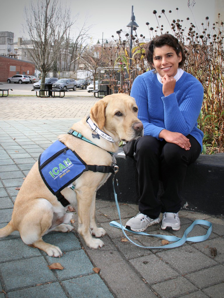 Adria Nassim and guide dog Thomas